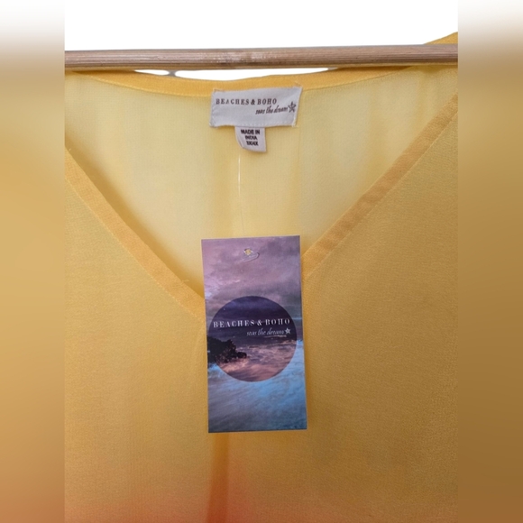 NWT Beaches & Boho Yellow and Orange Ombre Kaftan Swimsuit Cover Size 3x/4x - Picture 2 of 4